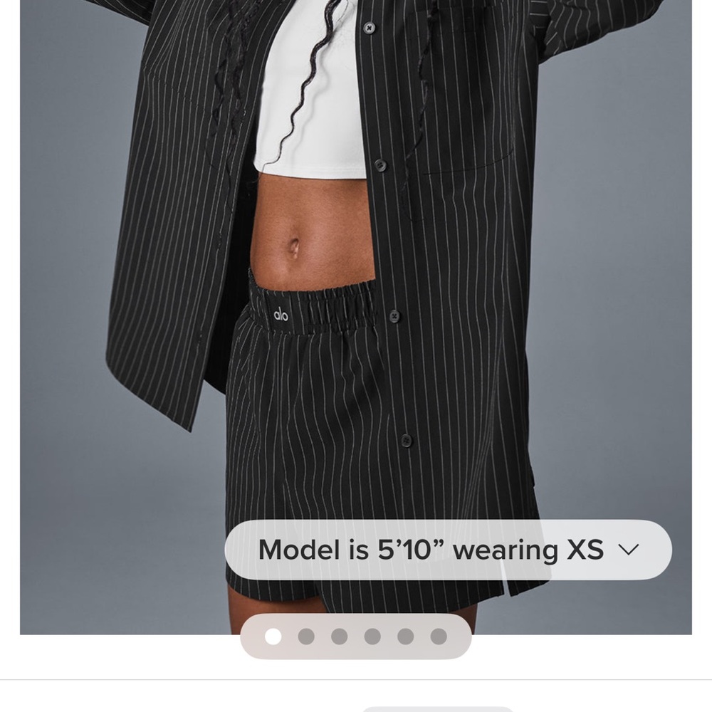 ALO Yoga Black Pinstripe Women's Shorts